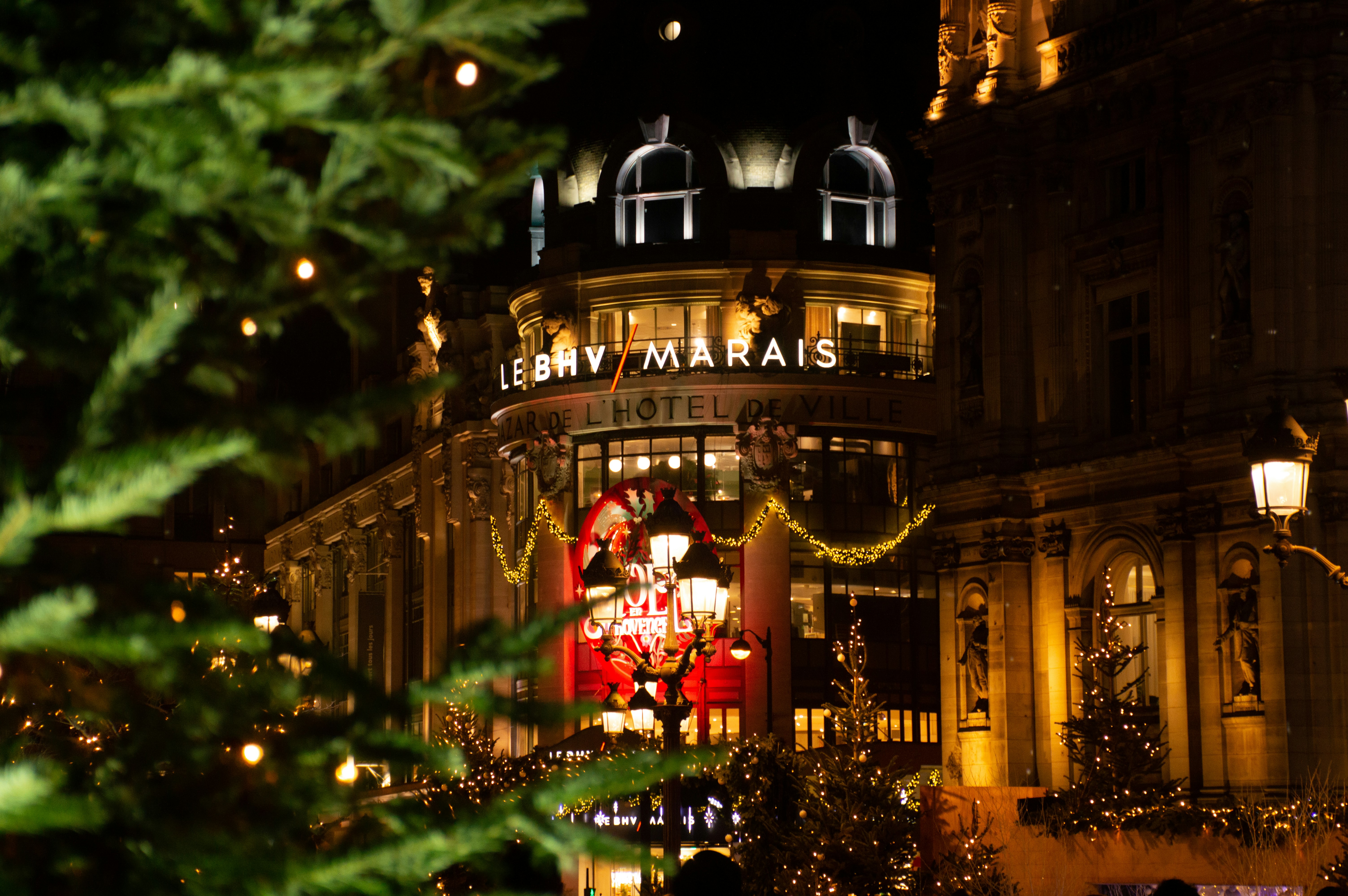 European street in winter light — Christmas in Europe