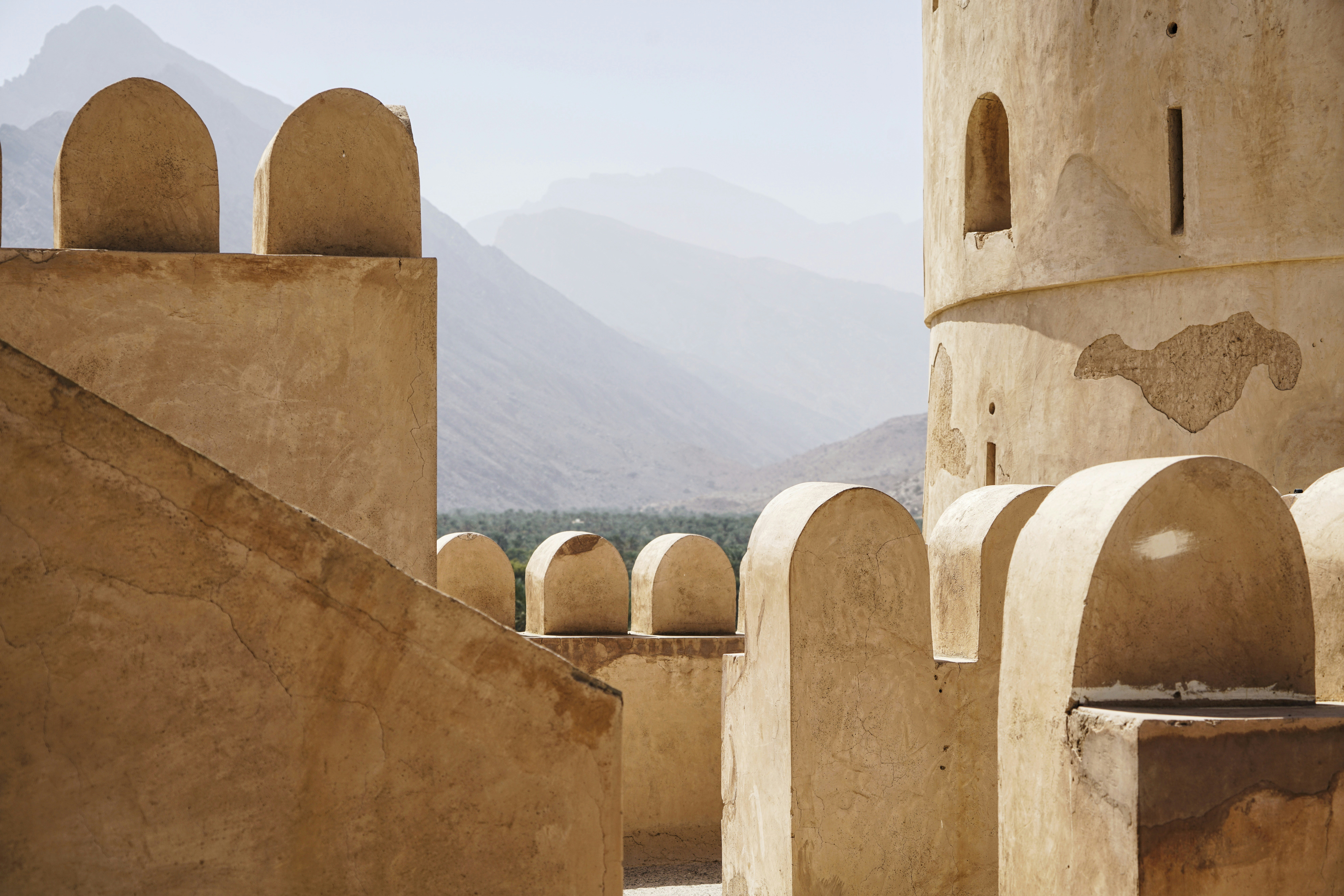 Oman desert with ancient architecture — quiet Middle East